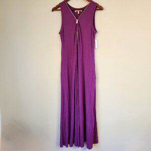 Soft Surrounding Women Santiago Sleeveless Maxi Dress, PXS, Purple Boho NWT
